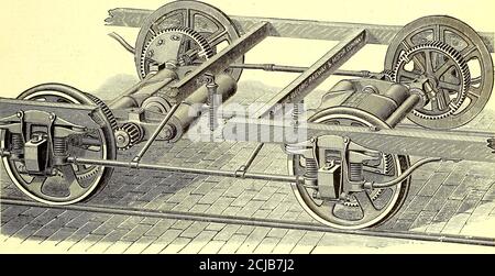 . Journal de chemin de fer de la rue . BUREAUX: CHICAGO: 185 Dearborn St.ST. LOUIS: 304 Locust St.PHILADELPHIA: 119 So. Quatrième St.CLEVELAND, 0.: 117 public Square.TOPEKA: 700 Kansas Avenue. Way System dans tous ses détails, est préparé sous les garanties suitablede succès, de prendre des contrcclspour équiper de nouvelles roadsavec tous les appareils, à la fois électriques et me-chanical, pour l'exploitation des chemins de fer de rue, et alsopour l'équipement des routes maintenant en opération. Moteur automatique Sprague.—puissance 15 chevaux. 220 volts*. Efficacité, 91 pour cent.. / y / / /•/ / / y^- camion routier montrant les rioteurs.CARACTÉRISTIQUES DE RAILWA Banque D'Images