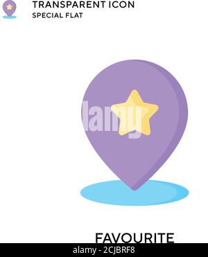 Icône de vecteur favori. Illustration de style plat. Vecteur EPS 10. Illustration de Vecteur