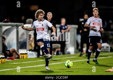 Aarhus, Danemark. 14 septembre 2020. Alexander Munksgaard (13) de l'AGF vu pendant le match 3F Superliga entre Aarhus GF et Vejle Boldklub au parc Ceres à Aarhus. (Crédit photo : Gonzales photo/Alamy Live News Banque D'Images