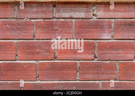 Texture de mur de brique rouge à Djibouti Banque D'Images