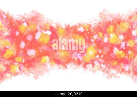 Noël rouge vague d'or vague abstrait ou naturel vintage aquarelle peinture manuelle de l'arrière-plan Banque D'Images