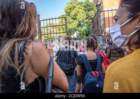 Rome, Italie. 15 septembre 2020. Rome, les écoles rouvrent après 6 mois de fermeture en raison de la pandémie COVID 19 crédit: SPP Sport Press photo. /Alamy Live News Banque D'Images