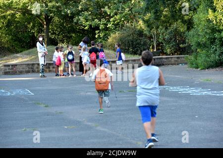 Rome, Italie. 15 septembre 2020. Rome, les écoles rouvrent après 6 mois de fermeture en raison de la pandémie COVID 19 crédit: SPP Sport Press photo. /Alamy Live News Banque D'Images