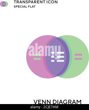 Icône de vecteur de diagramme Venn. Illustration de style plat. Vecteur EPS 10. Illustration de Vecteur