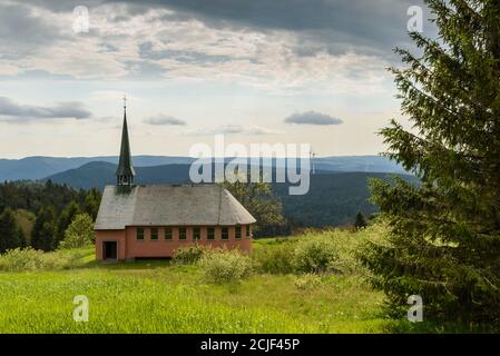 La chapelle Saint-Pie sur la montagne Kandel, Forêt Noire, Bade-Wurtemberg, Allemagne Banque D'Images