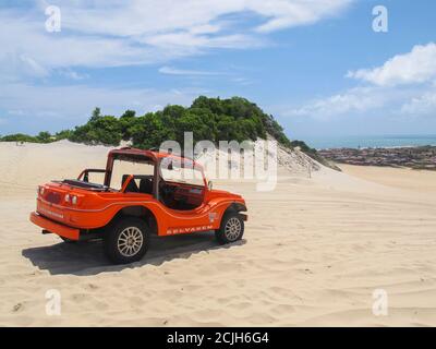 Extremoz, RN / Brésil - 2019-01-09: Dunes de Genipabu, destination touristique à Natal, dans le nord-est du Brésil. Banque D'Images