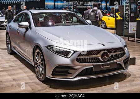 Mercedes Benz CLS 350 coupé au 89e salon international de l'automobile de Genève. Genève, Suisse - 5 mars 2019. Banque D'Images