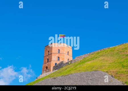 Gedimino pilies bokštas, Château de Gediminas, Château, Vilnius, Lituanie Banque D'Images