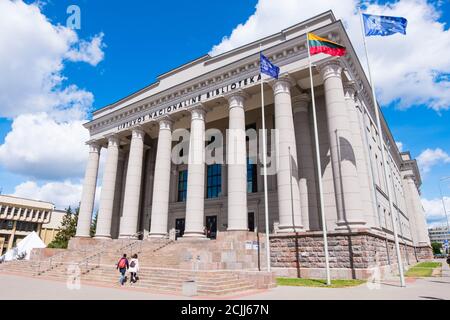 Bibliothèque nationale de Lituanie Martynas Mažvydas, Vilnius, Lituanie Banque D'Images