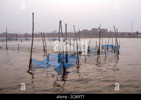 motif de filet de pêche à rambha odisha inde Banque D'Images