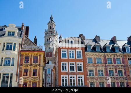 Lille France - 4 août 2020 - place de la ville (Place Charles de Gaulle) à Lille en France Banque D'Images