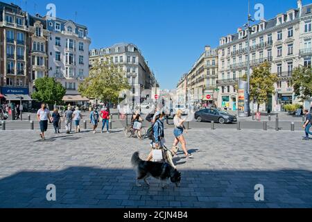 Lille France - 4 août 2020 - devant Gare de Lille Flandre Banque D'Images