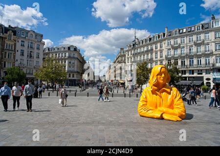 Lille France - 4 août 2020 - devant Gare de Lille Flandre Banque D'Images