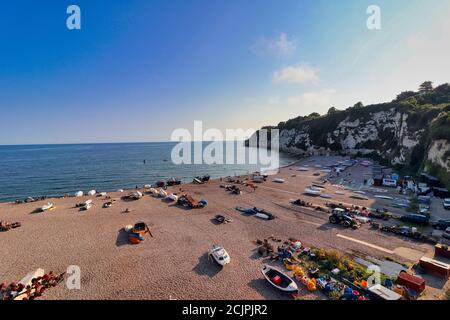 Beer Beach à Devon Banque D'Images