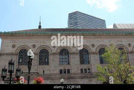 La Central Boston public Library à Boston, Massachusetts, États-Unis Banque D'Images