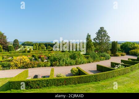 Cemeterz de Rinkenæs Korskirke, Fjordveyen, Community Rinkenæs, Gråsten ou Gravenstein, Jutland du Sud, Danemark, Europe du Nord, Banque D'Images