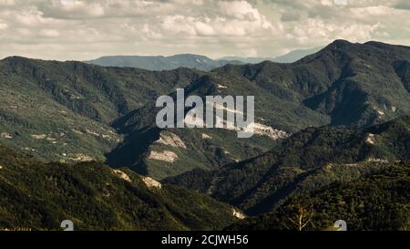 Les Apennines. Firenzuola, Toscane, Italie. Banque D'Images