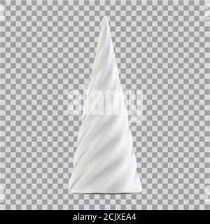 Sapin abstrait de Noël blanc réaliste sous forme de spirale Illustration de Vecteur