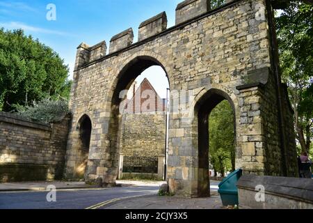 Priory Gate à Lincoln, Angleterre Banque D'Images