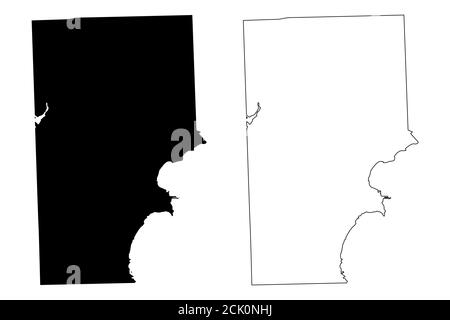 Macomb County, Michigan (comté des États-Unis, États-Unis d'Amérique, États-Unis, États-Unis) carte illustration vectorielle, scribble sketch carte Macomb Illustration de Vecteur