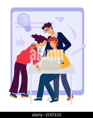 Équipe d'affaires travaillant ensemble. Illustration de Vecteur