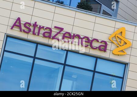 Siège social d'AstraZeneca, bureau à Cambridge, Angleterre Royaume-Uni Banque D'Images