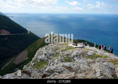 Le sentier Skyline dans le parc national des Hautes-terres-du-Cap-Breton, sur le sentier Cabot, Cap-Breton, Nouvelle-Écosse, Canada Banque D'Images