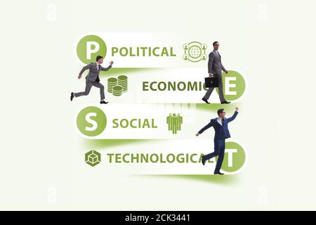 Homme d'affaires dans le concept d'affaires d'analyse DE PARASITES Banque D'Images