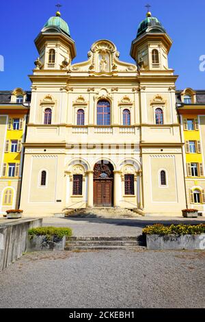 École cantonale (Kantonsschule Kollegium) à Schwyz. La ville de Schwyz est la capitale du canton de Schwyz en Suisse.