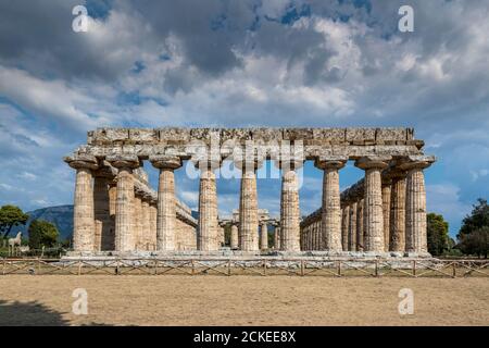 Premier Temple de Hera, Paestum, Campanie, Italie Banque D'Images