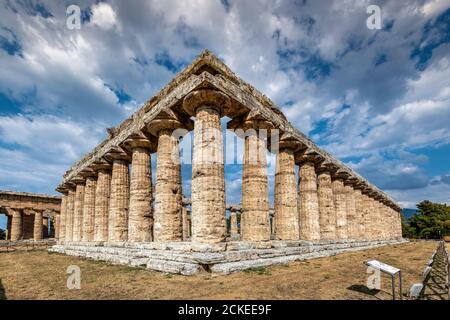 Premier Temple de Hera, Paestum, Campanie, Italie Banque D'Images