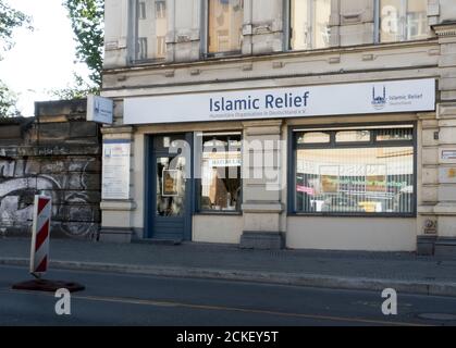 14 septembre 2020, Berlin: Le bureau de l'Allemagne islamique de secours à Kreuzberg. L'organisation se décrit comme une organisation non gouvernementale allemande à but non lucratif avec une mission humanitaire. Il est basé à Cologne depuis sa fondation en 1996. Photo: Paul Zinken/dpa-Zentralbild/dpa Banque D'Images