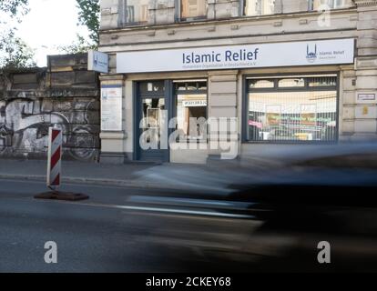 14 septembre 2020, Berlin: Le bureau de l'Allemagne islamique de secours à Kreuzberg. L'organisation se décrit comme une organisation non gouvernementale allemande à but non lucratif avec une mission humanitaire. Il est basé à Cologne depuis sa fondation en 1996. Photo: Paul Zinken/dpa-Zentralbild/dpa Banque D'Images