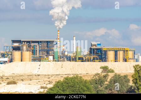 Zone industrielle polluante Neot Hovav (Nom précédent Ramat Hovav) Une zone industrielle dans le sud d'Israël et le site de Principaux déchets dangereux d'Israël d Banque D'Images