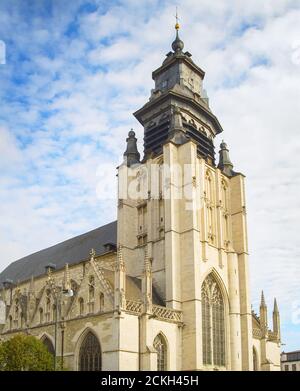 Vue sur l'église notre-Dame de la Chapelle, Bruxelles, Belgique Banque D'Images