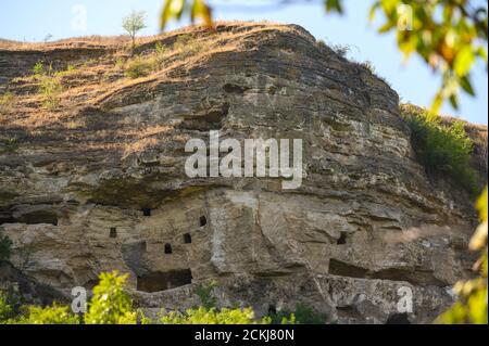 7 niveaux ancien monastère grotte à Socola, Moldavie Banque D'Images