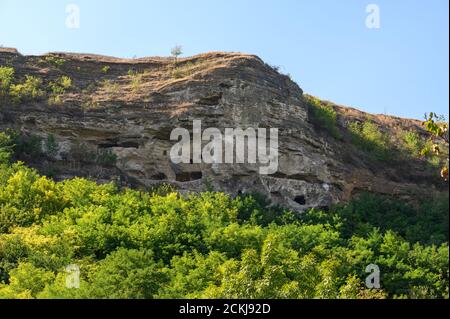 7 niveaux ancien monastère grotte à Socola, Moldavie Banque D'Images