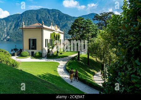 Italie. Lombardie. Lac de Côme. Autour du village de Leno. La villa Balbianello sur la péninsule de Lavedo Banque D'Images