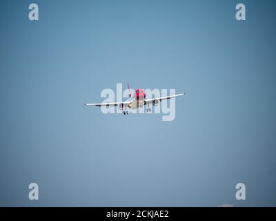 Atterrissage de l'avion d'Edelweiss à ZRH Banque D'Images