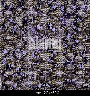 Motif peau de serpent sans coutures. Texture sans couture en python reptile. Motif animal coloré violet et motif répétitif. Tendance élégant tissu texturé backgro Banque D'Images