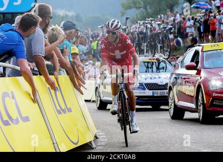 Sébastien Reichenbach de Groupama - FDJ pendant le Tour de France 2020, course cycliste 16, la Tour-du-PIN - Villard-de-Lans (164 km) le septembre Banque D'Images