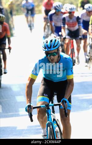 Grenoble, France. 16 septembre 2020. 16 septembre 2020 ; Grenoble, France ; Tour de France 2020, Grenoble à Méribel, étape 17 ; Gorka Izaguirre Insausti Espagne Astana Pro Team Credit: Action plus Sports Images/Alay Live News Banque D'Images