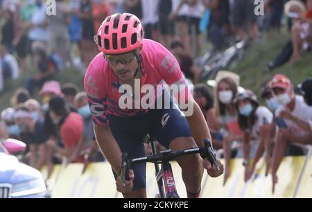 Alberto Bettiol d'EF Pro Cycling pendant le Tour de France 2020, course cycliste 16, la Tour-du-PIN - Villard-de-Lans (164 km) le 15 septembre 2020 à Villard-de-Lans, France - photo Laurent Lairys / MAXPPP Banque D'Images