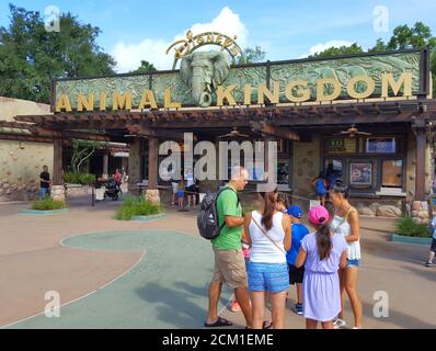 L'entrée de Disney's Animal Kingdom, Orlando, Floride, États-Unis Banque D'Images