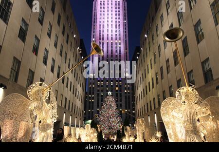 Visite à pied des fêtes de Noël à New York Banque D'Images