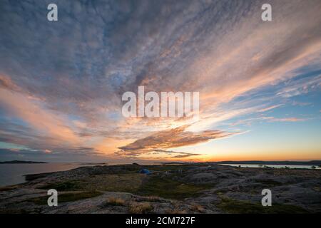 Camping sur l'île de Jurmo, Parainen, Finlande Banque D'Images