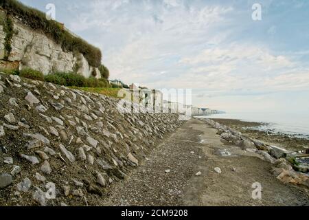 Ault France - 13 août 2020 - falaises blanches à l'Atlantique Côte à Ault France Banque D'Images