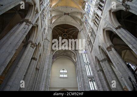 Beauvais France - 10 août 2020 - plafond de la cathédrale de Saint Pierre de Beauvais Banque D'Images