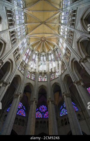 Beauvais France - 10 août 2020 - plafond de la cathédrale de Saint Pierre de Beauvais Banque D'Images