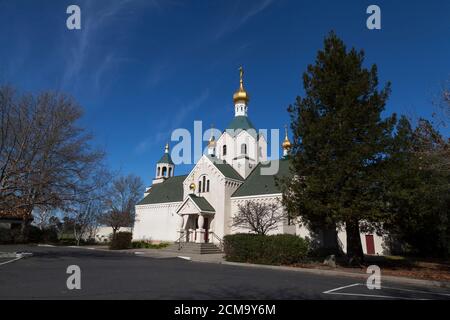 Église orthodoxe russe Saint-Pierre-et-Paul, Santa Rosa, Californie, États-Unis Banque D'Images